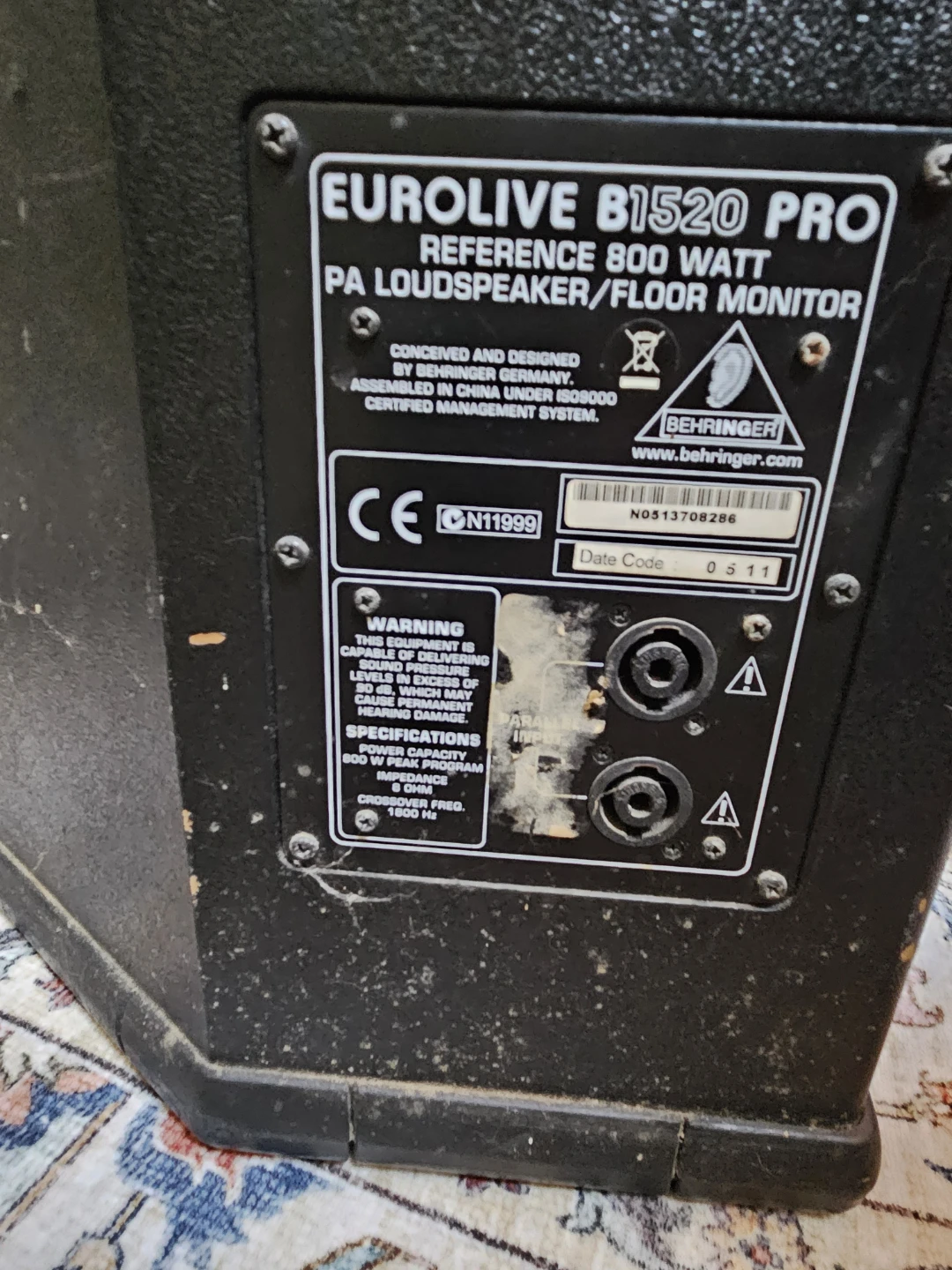 Behringer PA amp and cabinet. - photo 4