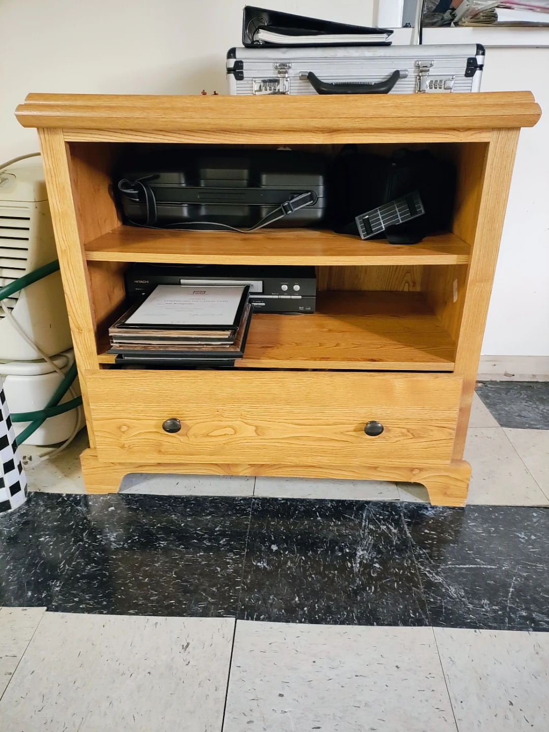 Wooden TV Media Stand with Storage Drawer - photo 4