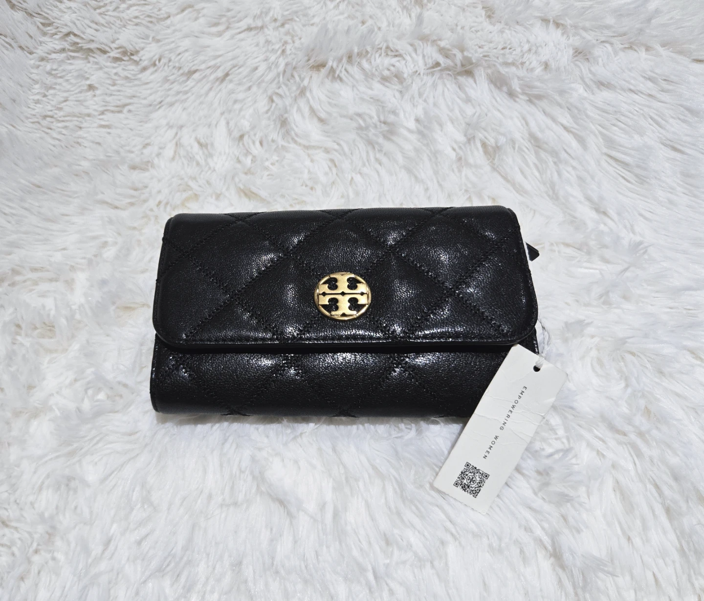 New Authenticated Tory Burch Willa Glazed Chain Wallet - photo 4