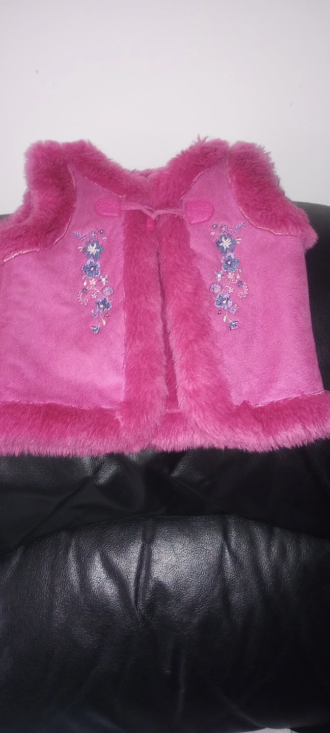 George Girls' Pink Faux Fur Vest - photo 2