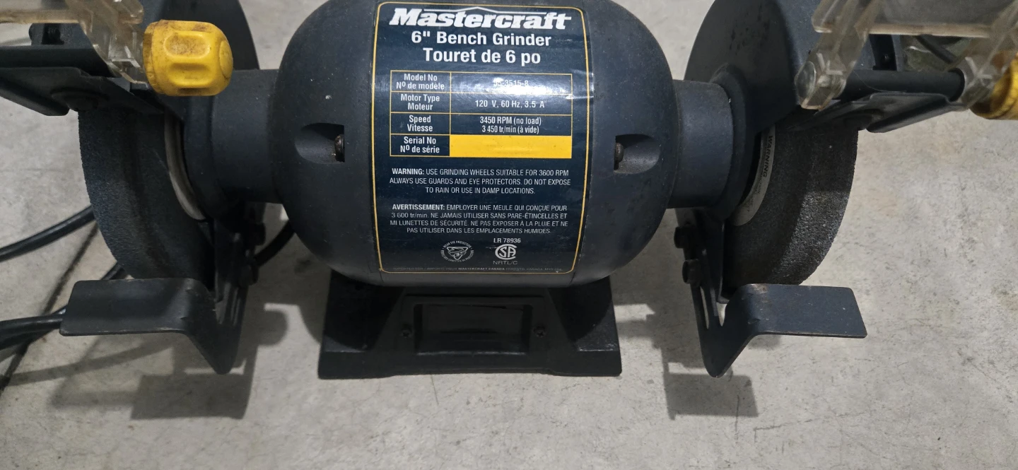 Mastercraft 6" Bench Grinder with Work Centre Stand