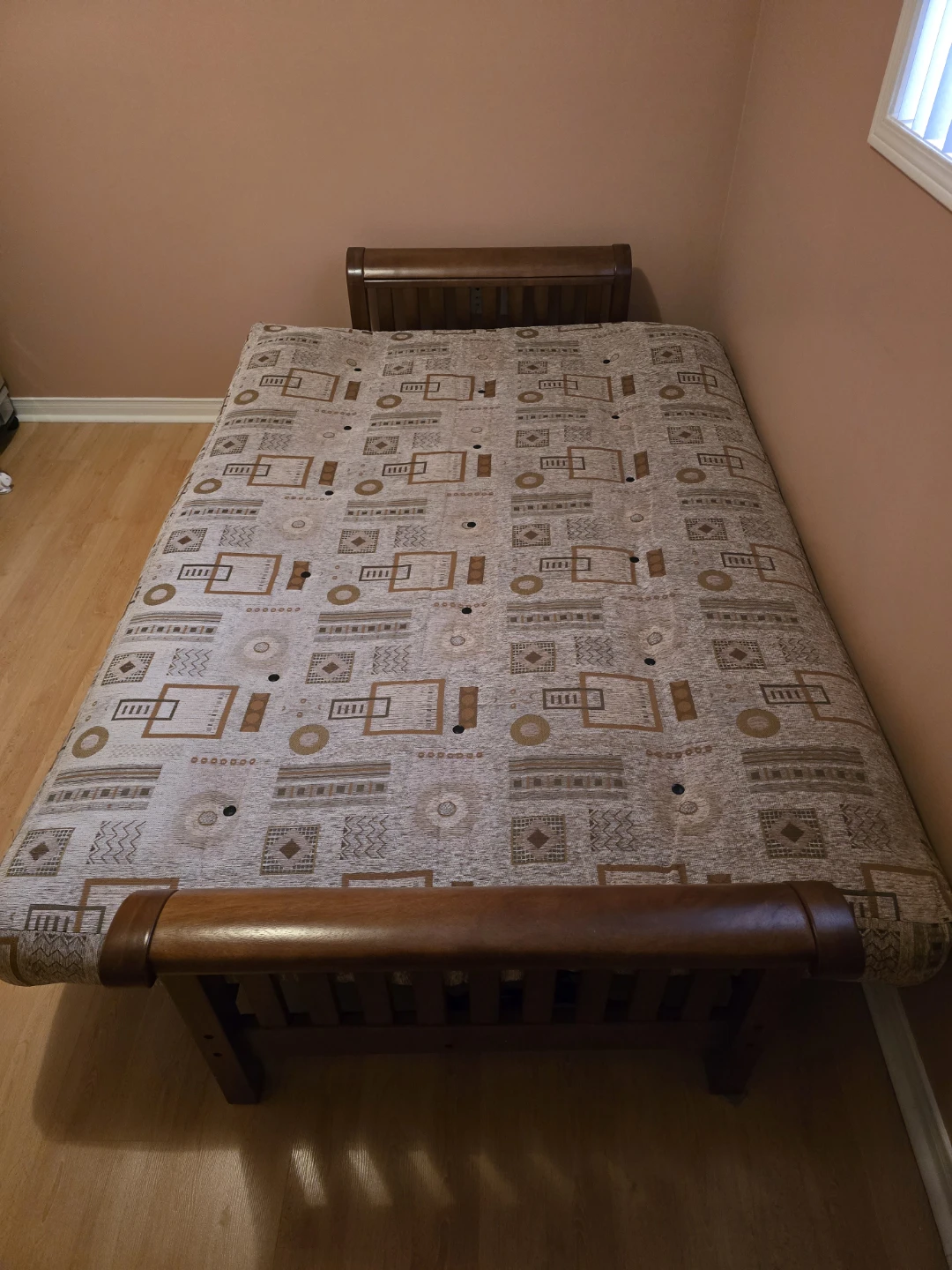 Convertible Futon Sofa with Wood Frame - photo 3