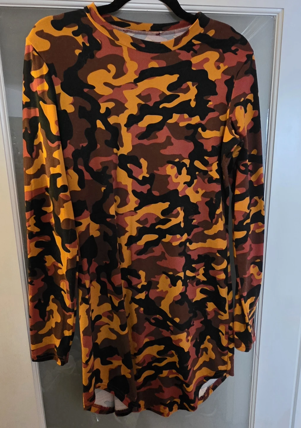 Camo long-sleeve crew neck dress - photo 3
