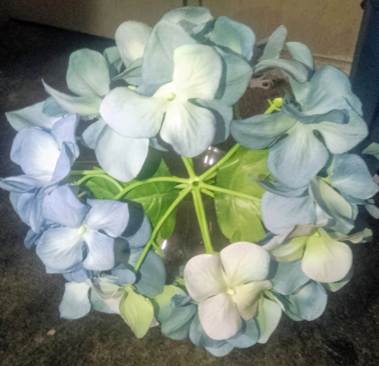 Artificial Blue Hydrangea Flower Bouquet