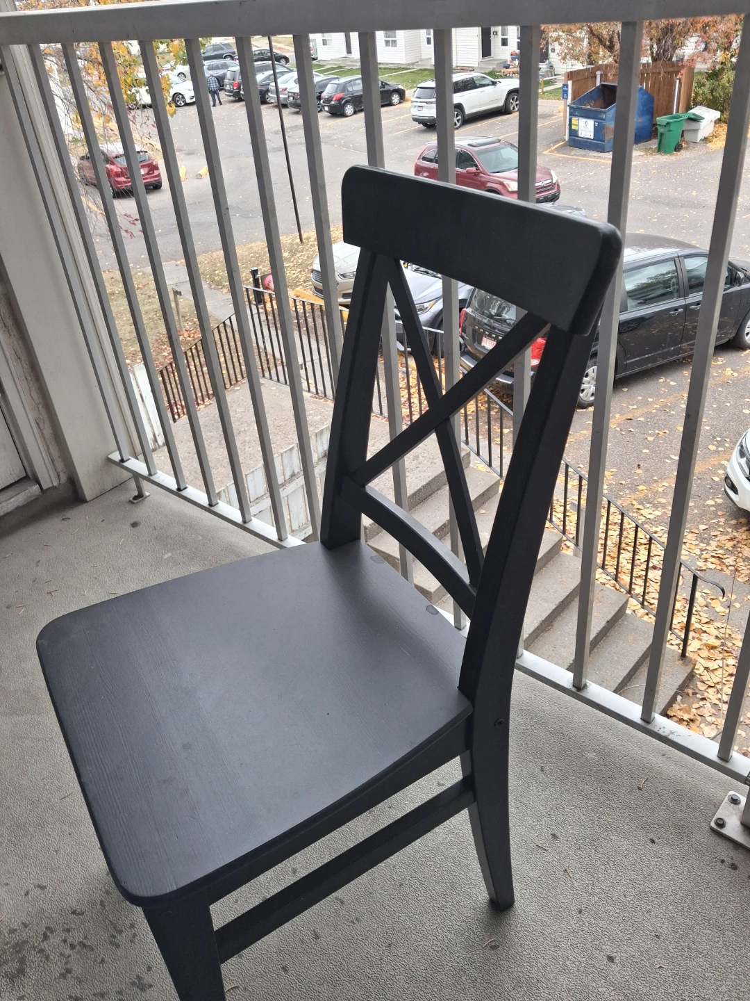 Black X-Back Dining Chair