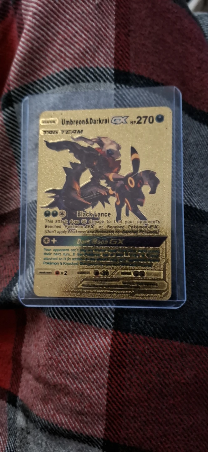 Umbreon & Darkrai GX Gold Tag Team Card