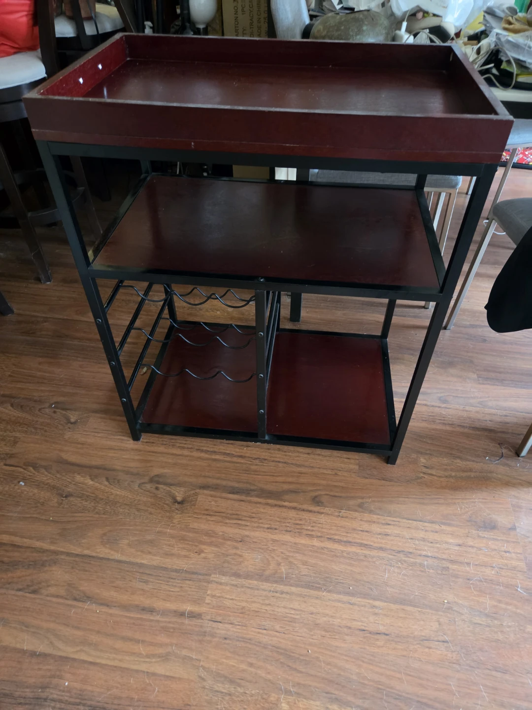 Wine Rack Serving Cart