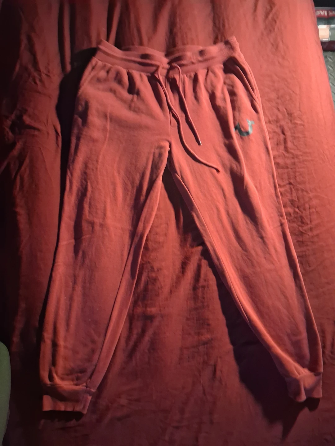 Red True Religion Sweatpants