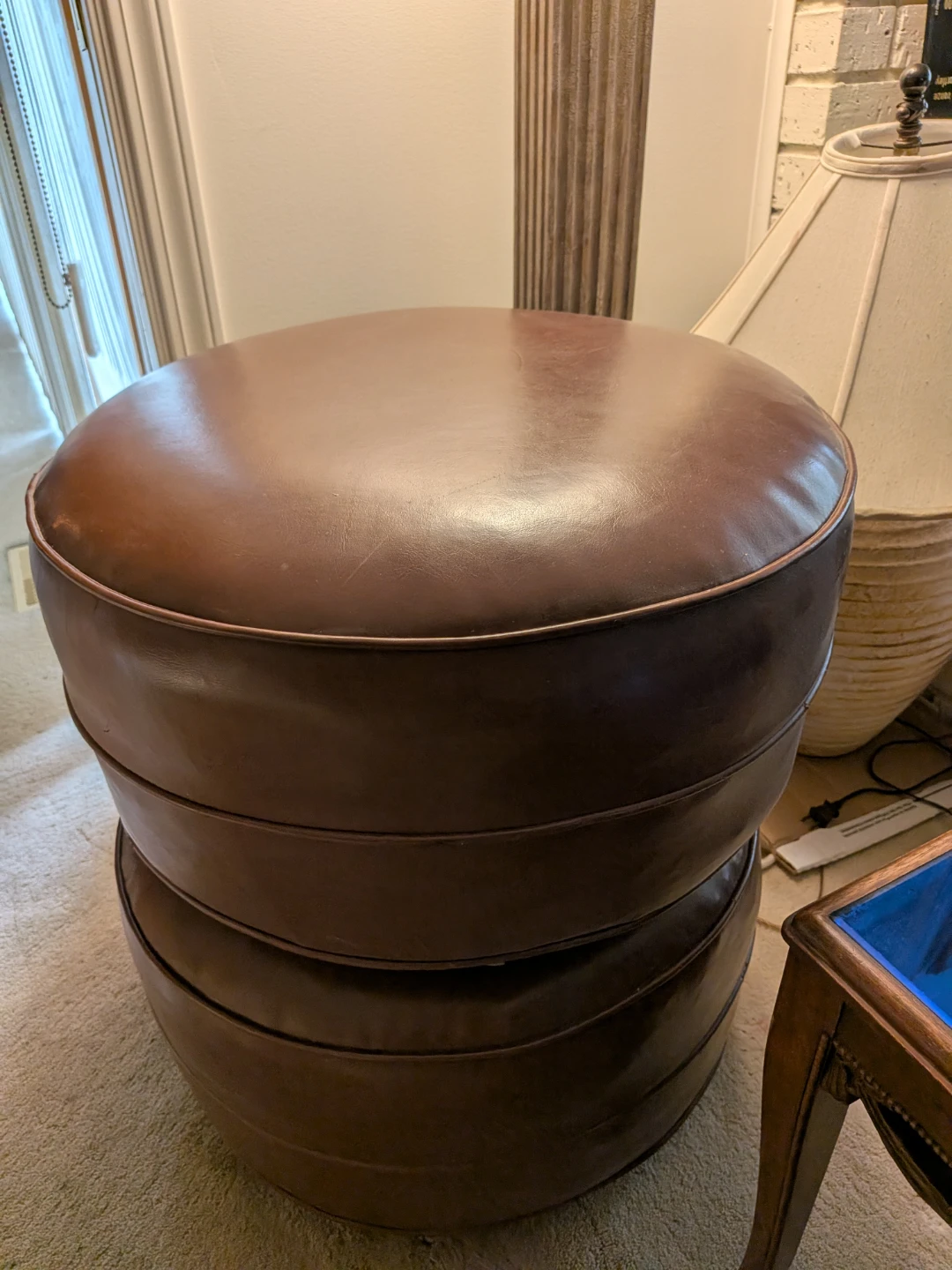 Vintage Round Ottoman