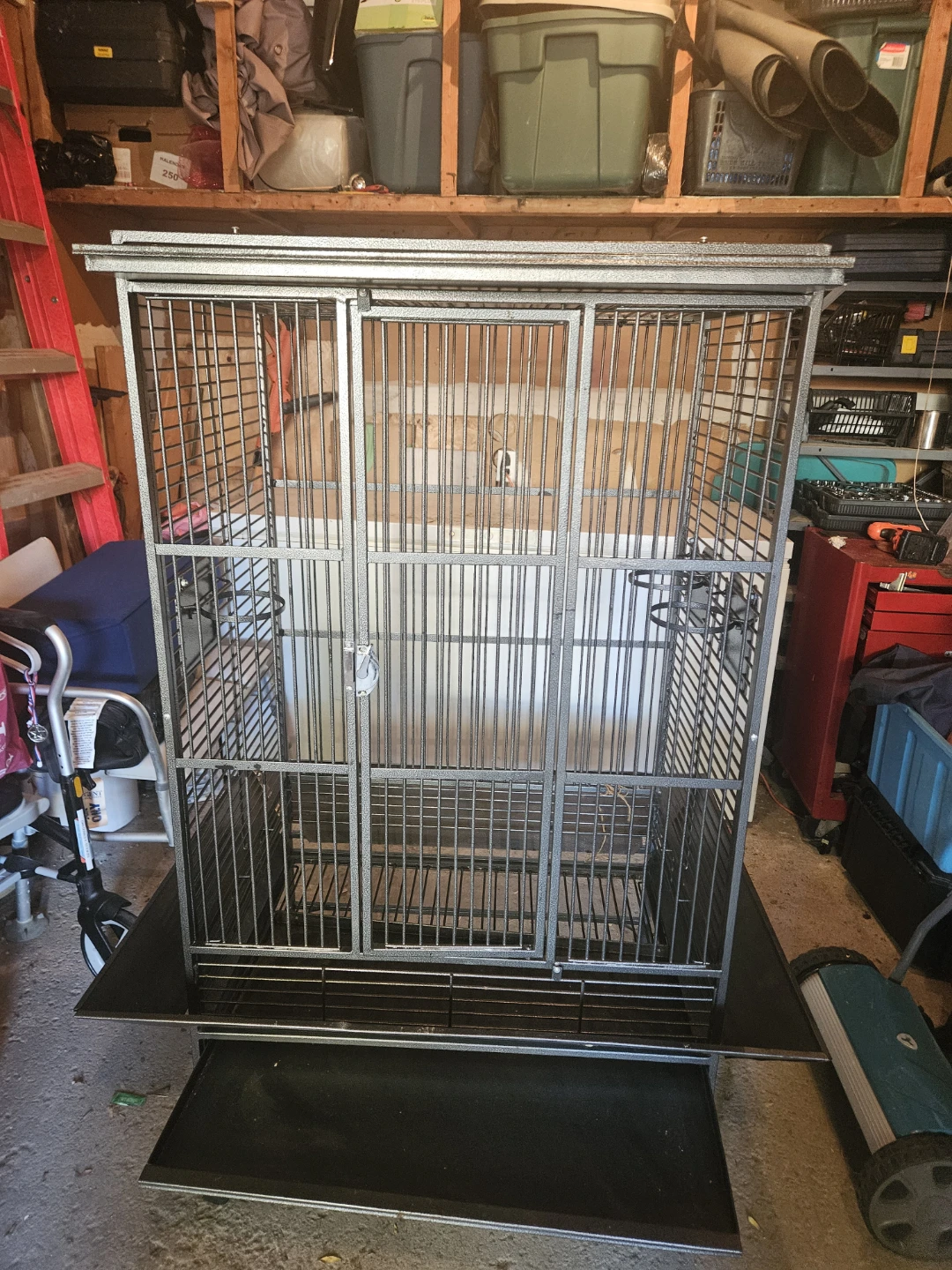 Large Metal Bird Cage with Stand - photo 3