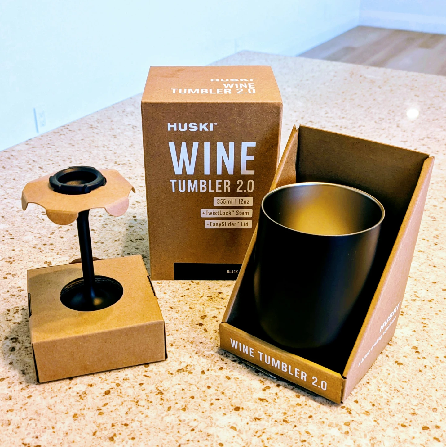 Huski Wine Tumbler 2.0 Black (BNIB)
