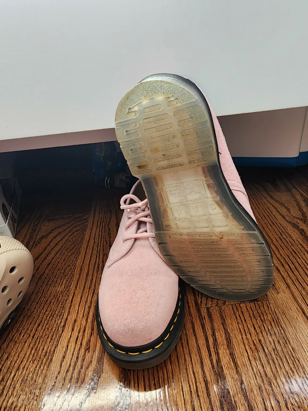 Dr. Martens Pink Suede Lace-Up Shoes - photo 2