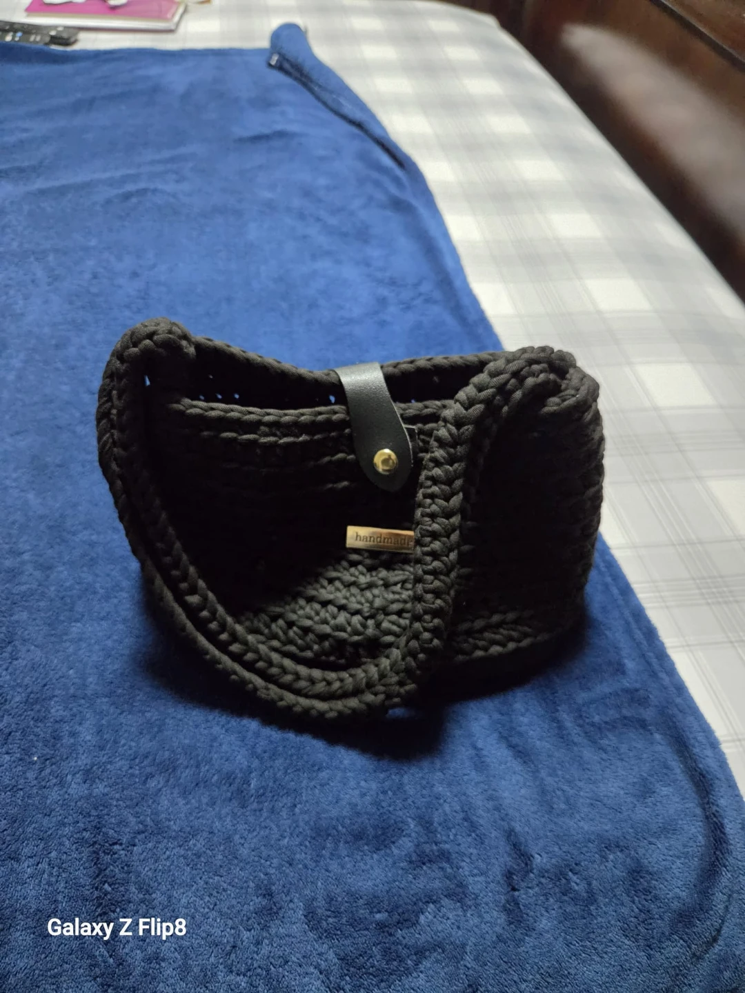 Handmade Black Crochet Handbag - photo 2
