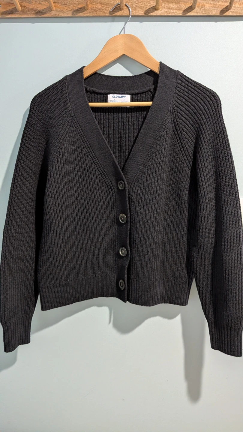 Old Navy black button-up cardigan