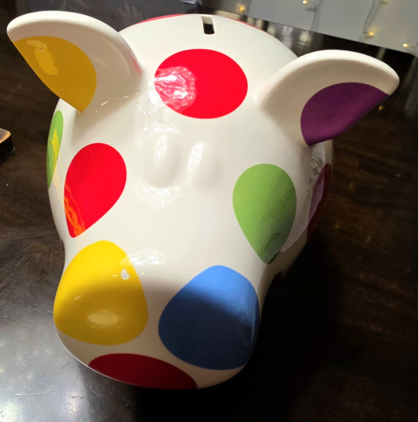 Salt & Pepper Polka Dot Piggy Bank