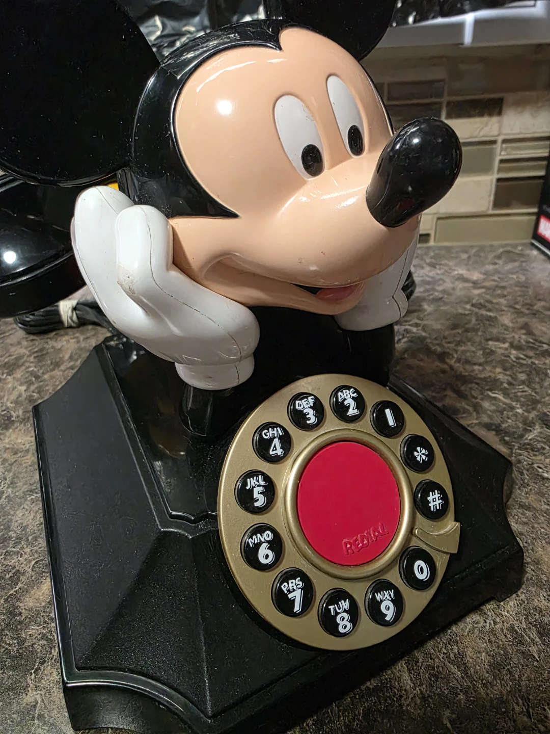 Vintage Disney Mickey Mouse Push Button Telephone - photo 4