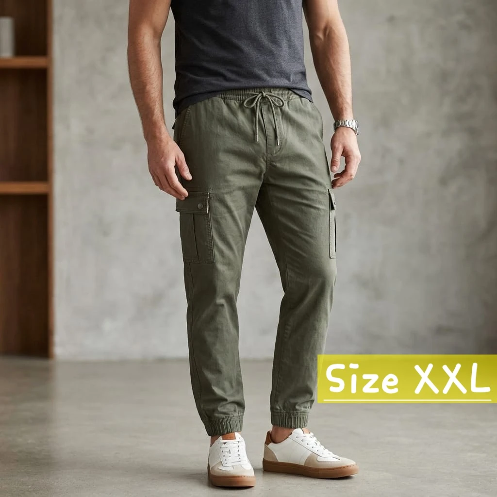 Olive Green Cargo Joggers Size XXL