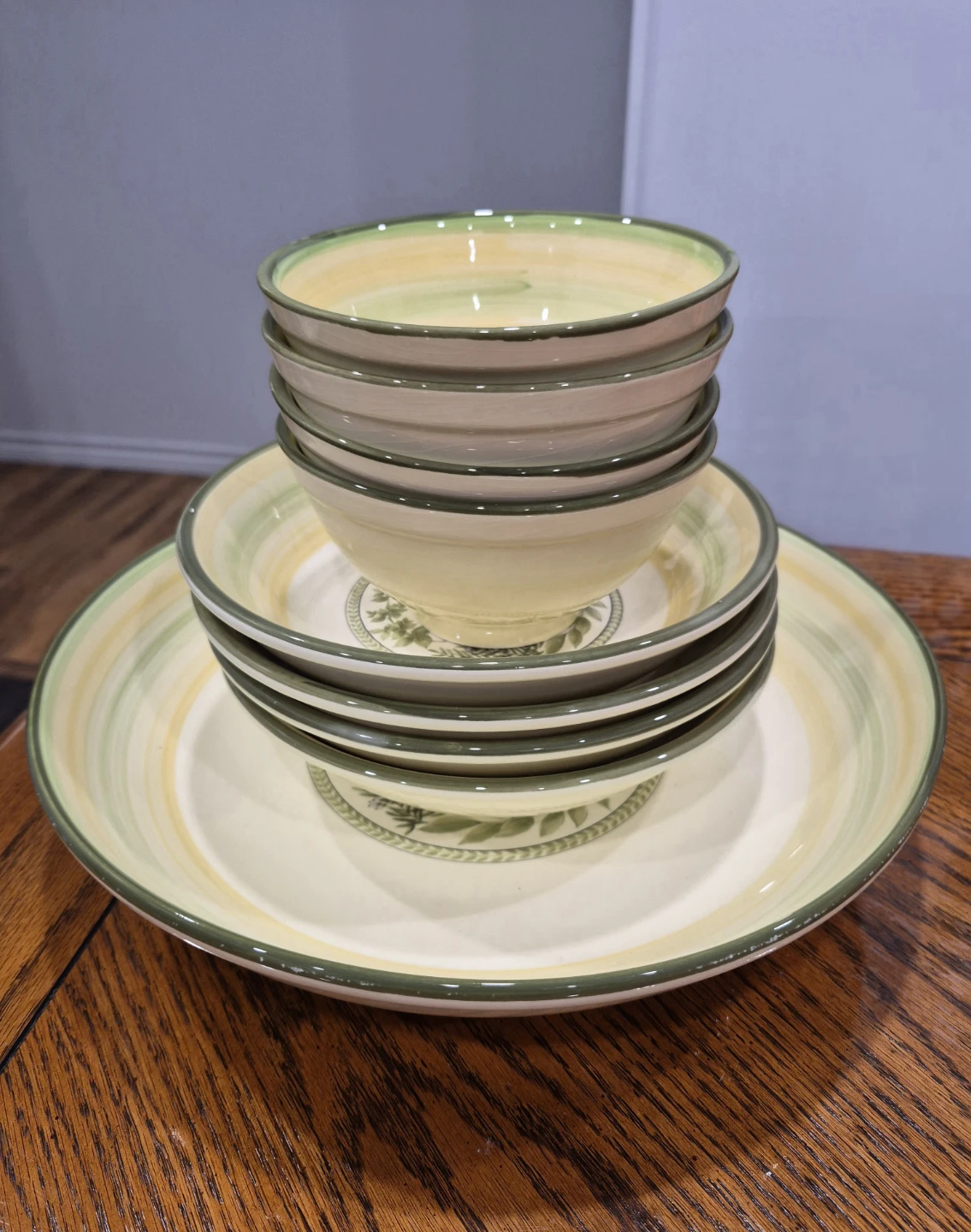 Vintage Italian Ceramic Pasta Set - Tre-Ci Italy (9 Pieces)