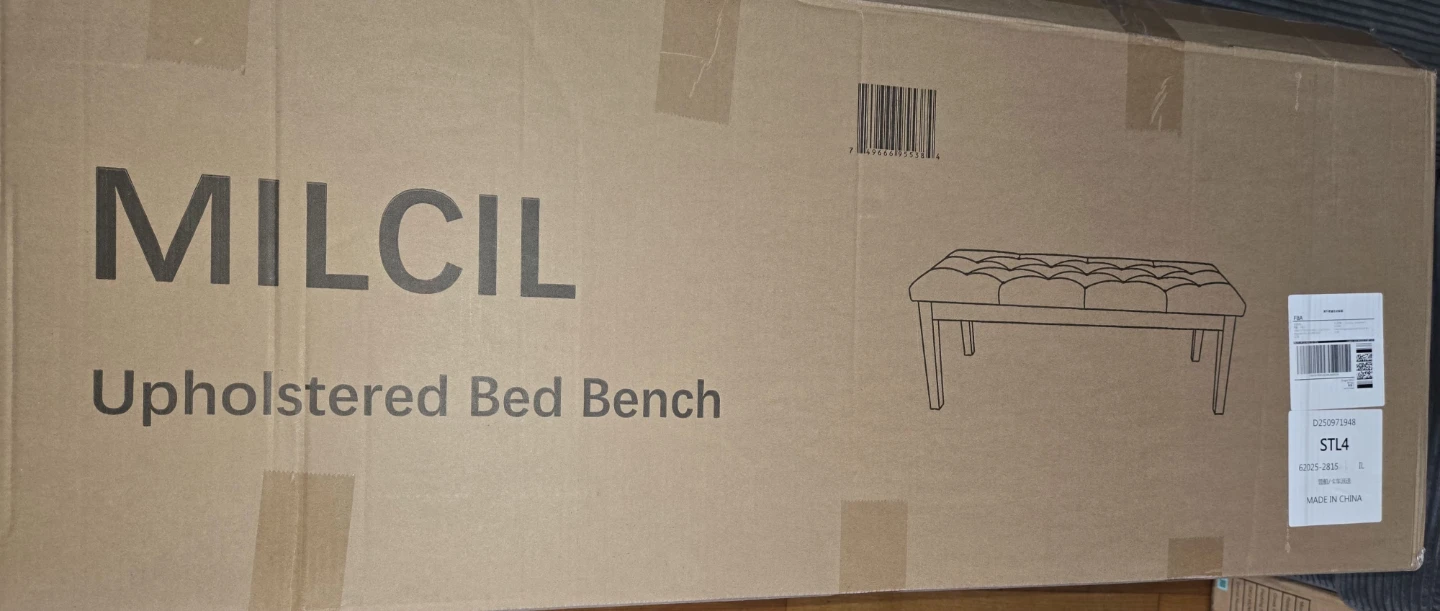 MILCIL Upholstered Bed Bench - Green Velvet - photo 5