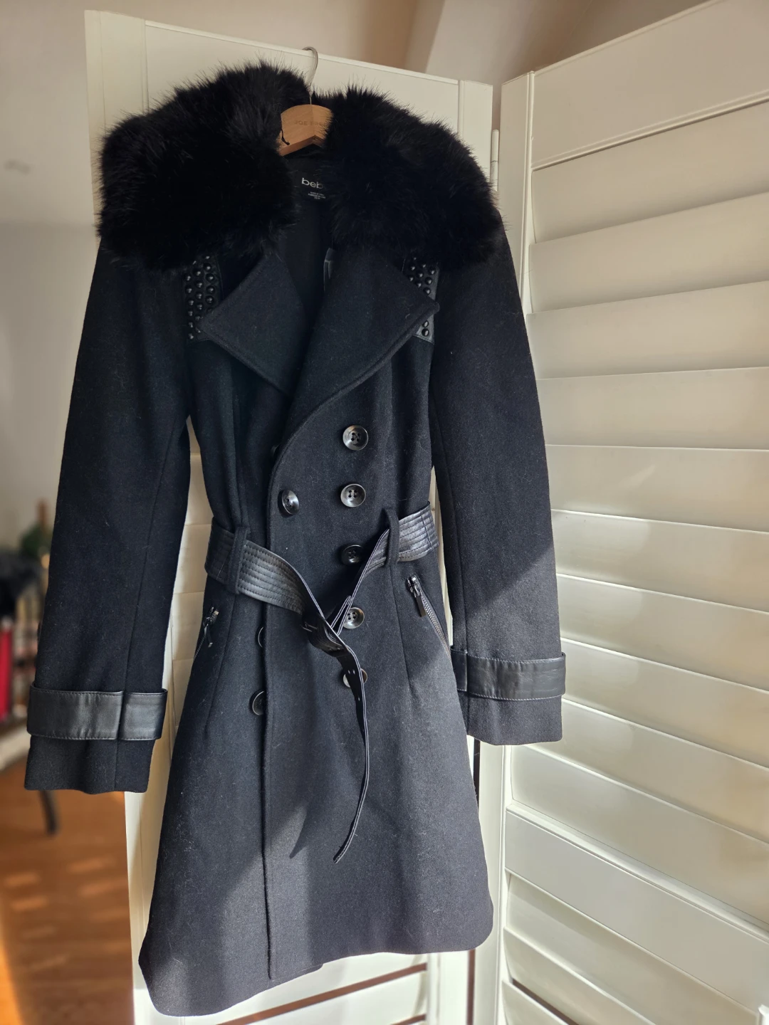 bebe Studded Wool Coat Black XS - photo 5