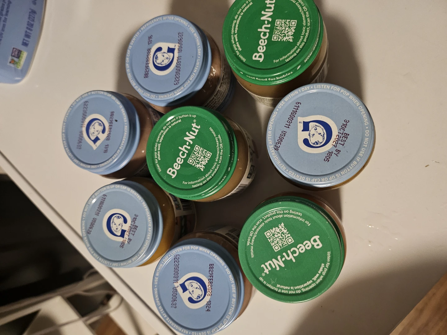 Gerber Oatmeal Cereal and Assorted Baby Food Jars