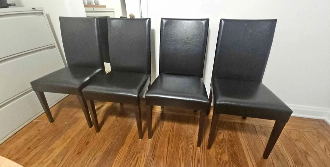 Set of 4 Black Dining Chairs