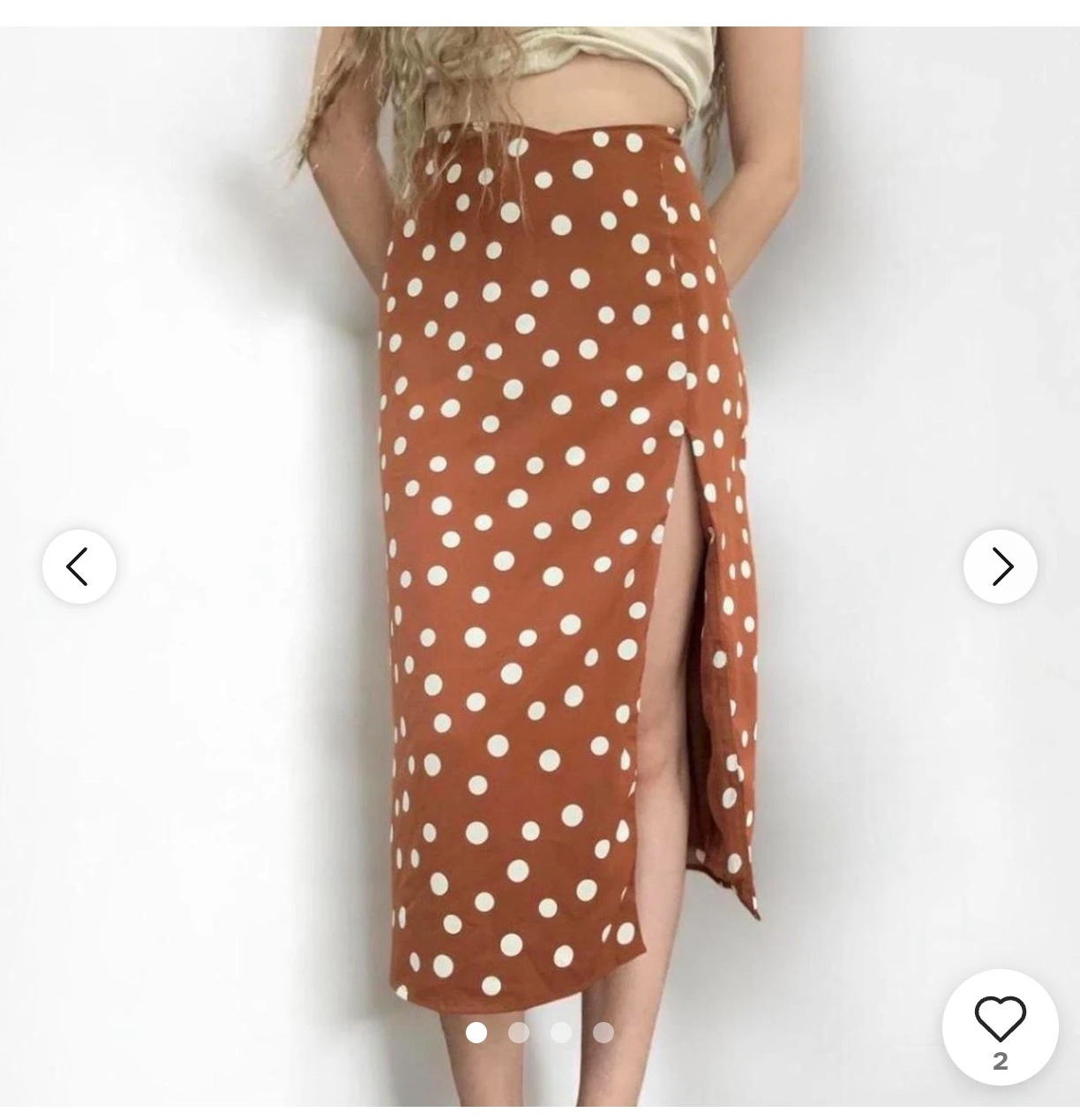 Abercrombie & Fitch Polka Dot Midi Skirt