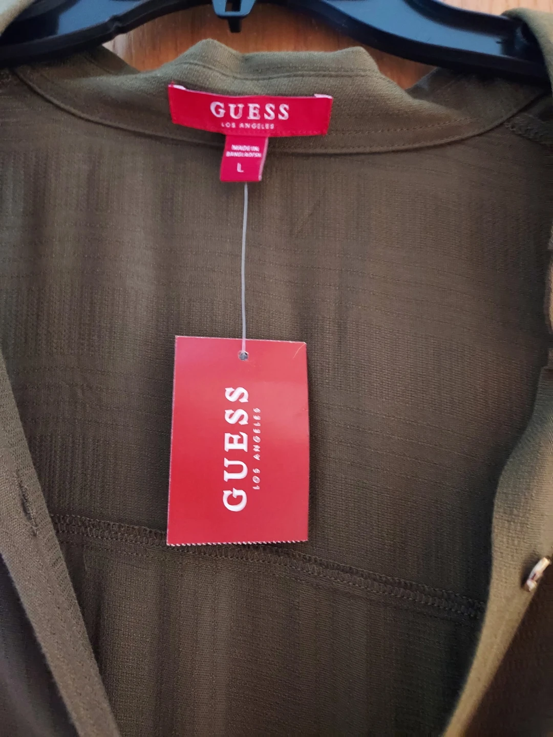 Guess button down drawstring blouse - photo 2