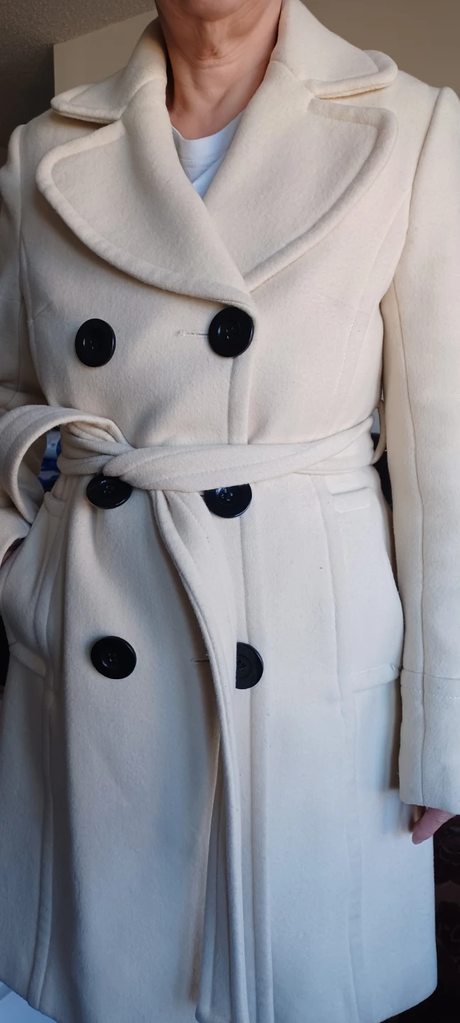 White wool coat