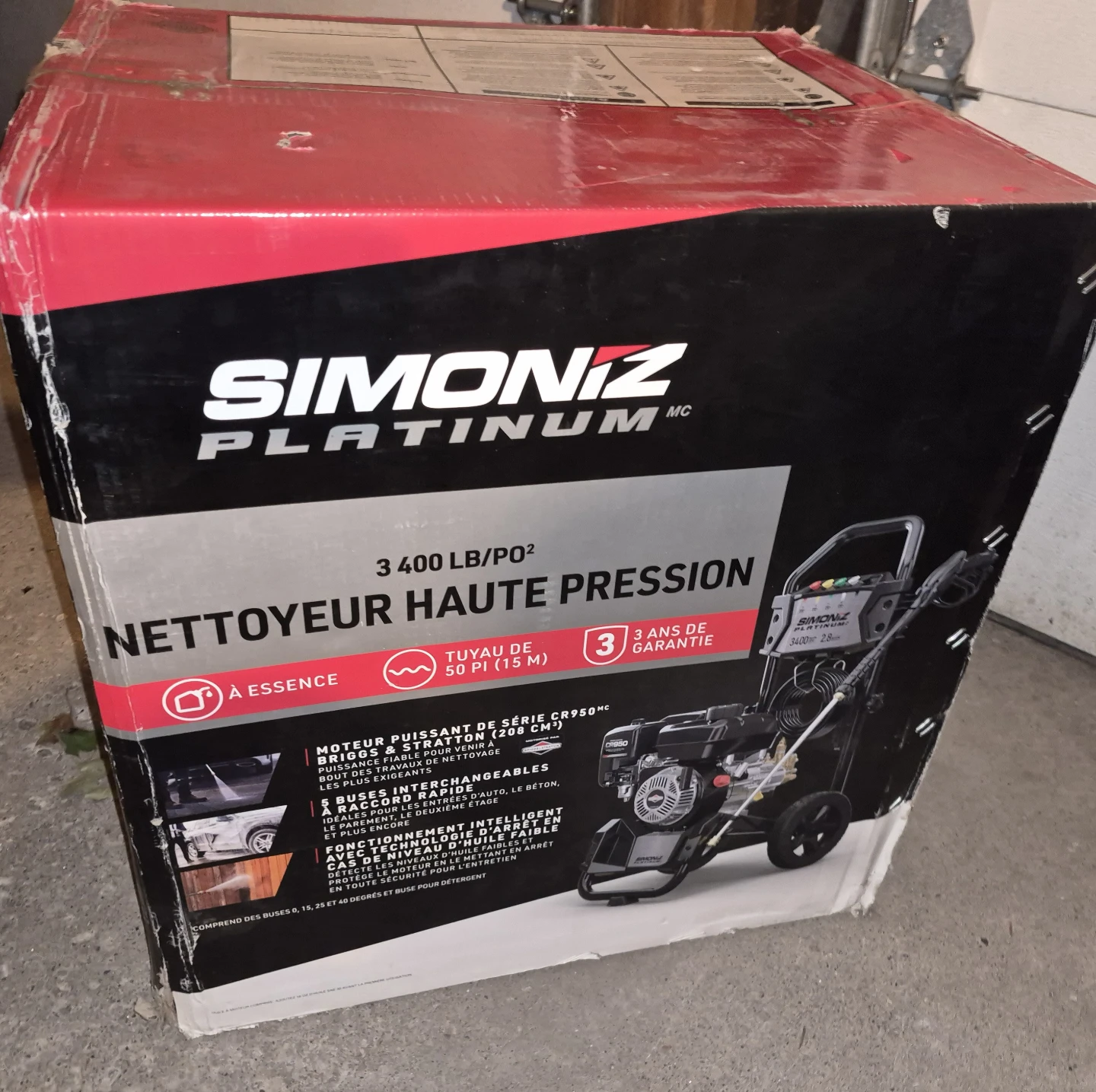 NEW Simoniz 3400psi 2.8gpm Pressure Washer w Briggs Engine