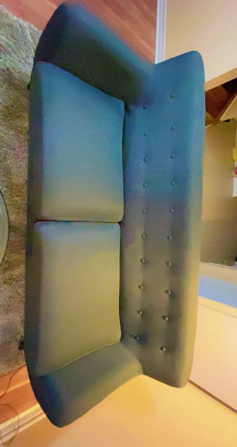 Mid-Century Modern Dark Grey Sofa - photo 3