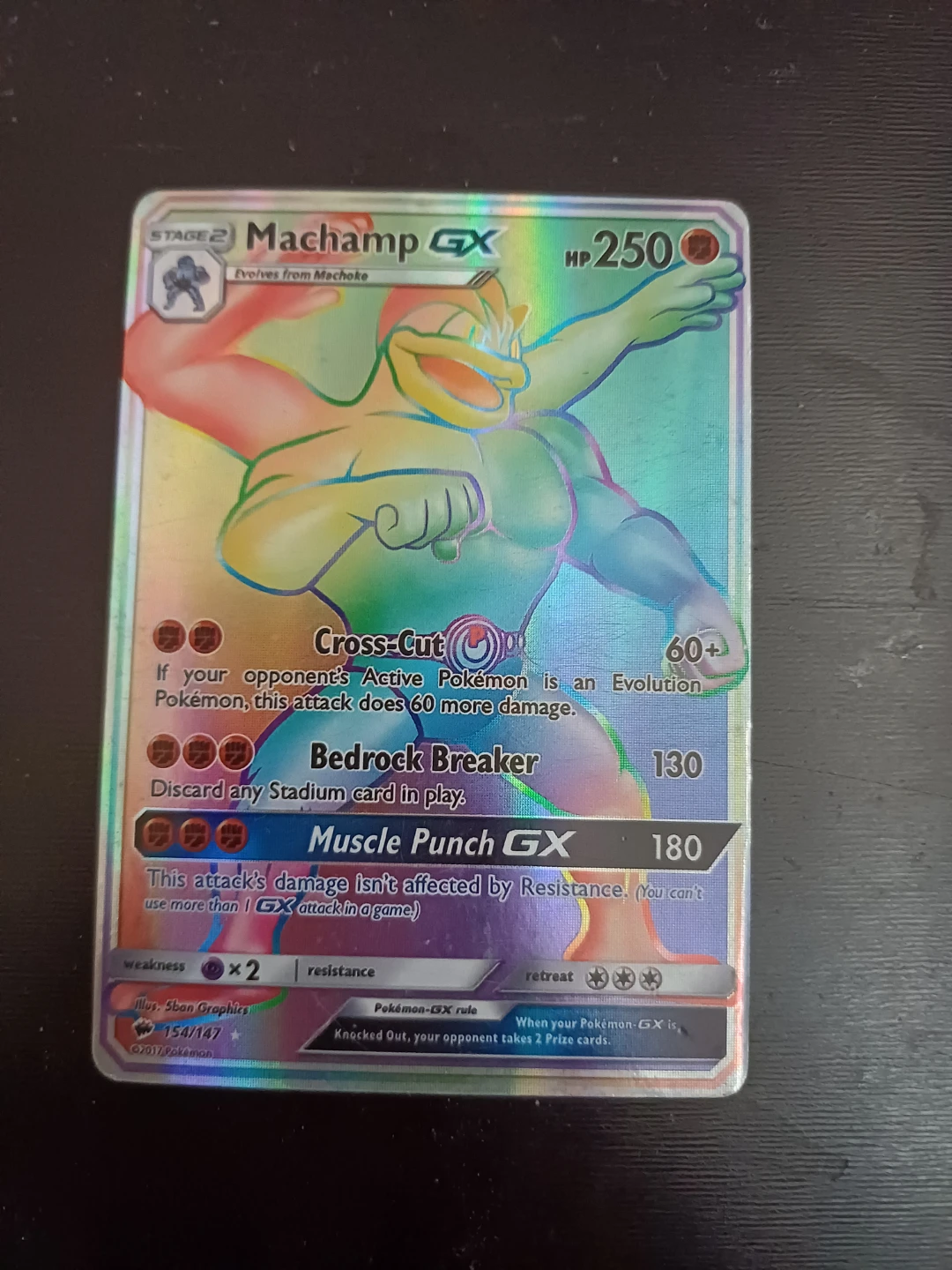 Machamp GX Rainbow Rare Pokemon Card