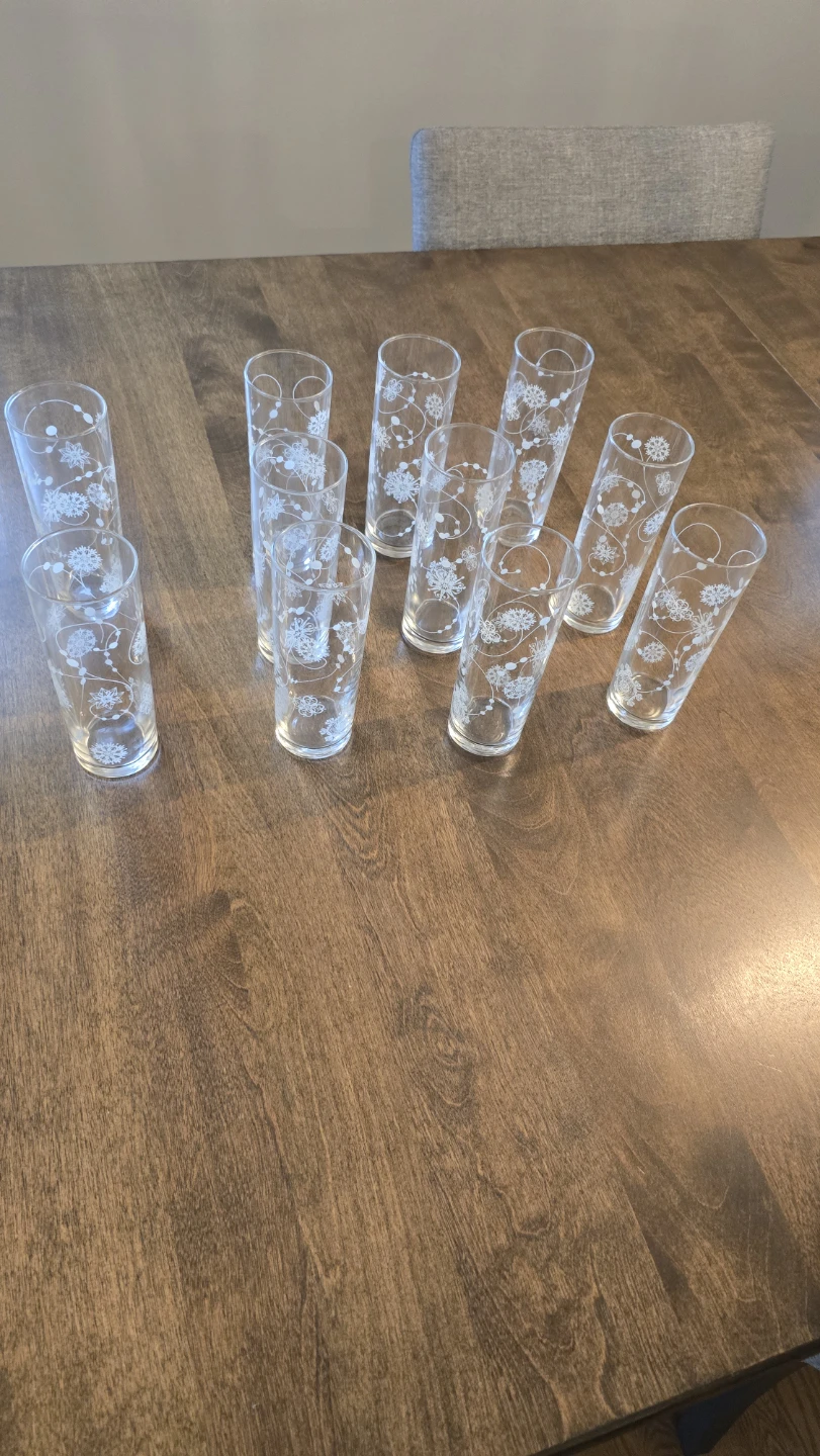 Set of 12 Snowflake Tall Glasses - photo 3