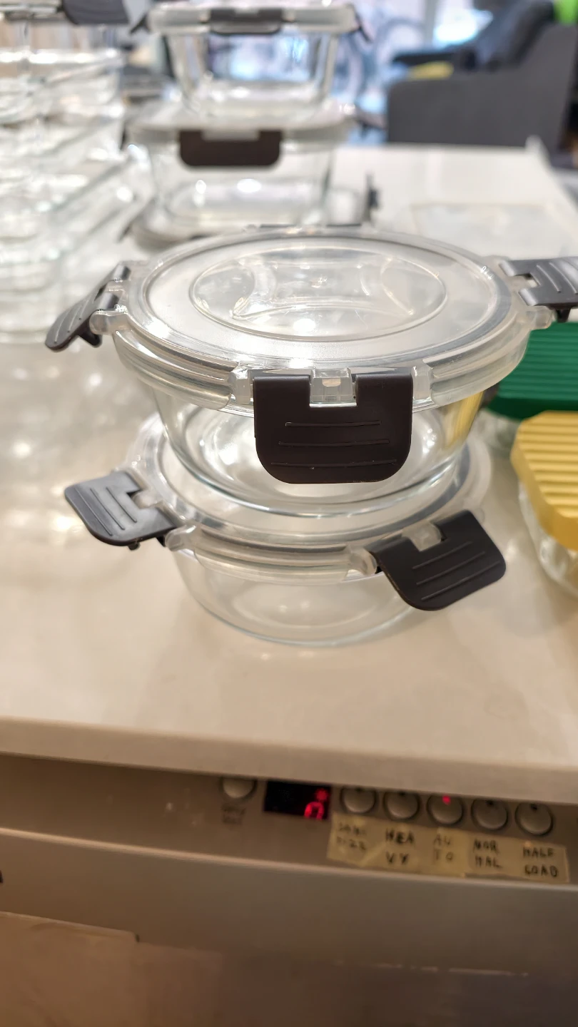 Set of Glass Food Storage Containers with Latching Lids - photo 3