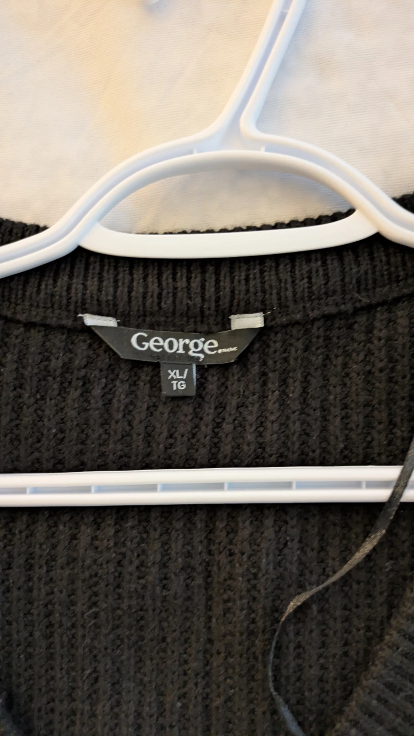 George Black V-Neck Knit Sweater Vest - XL - photo 2