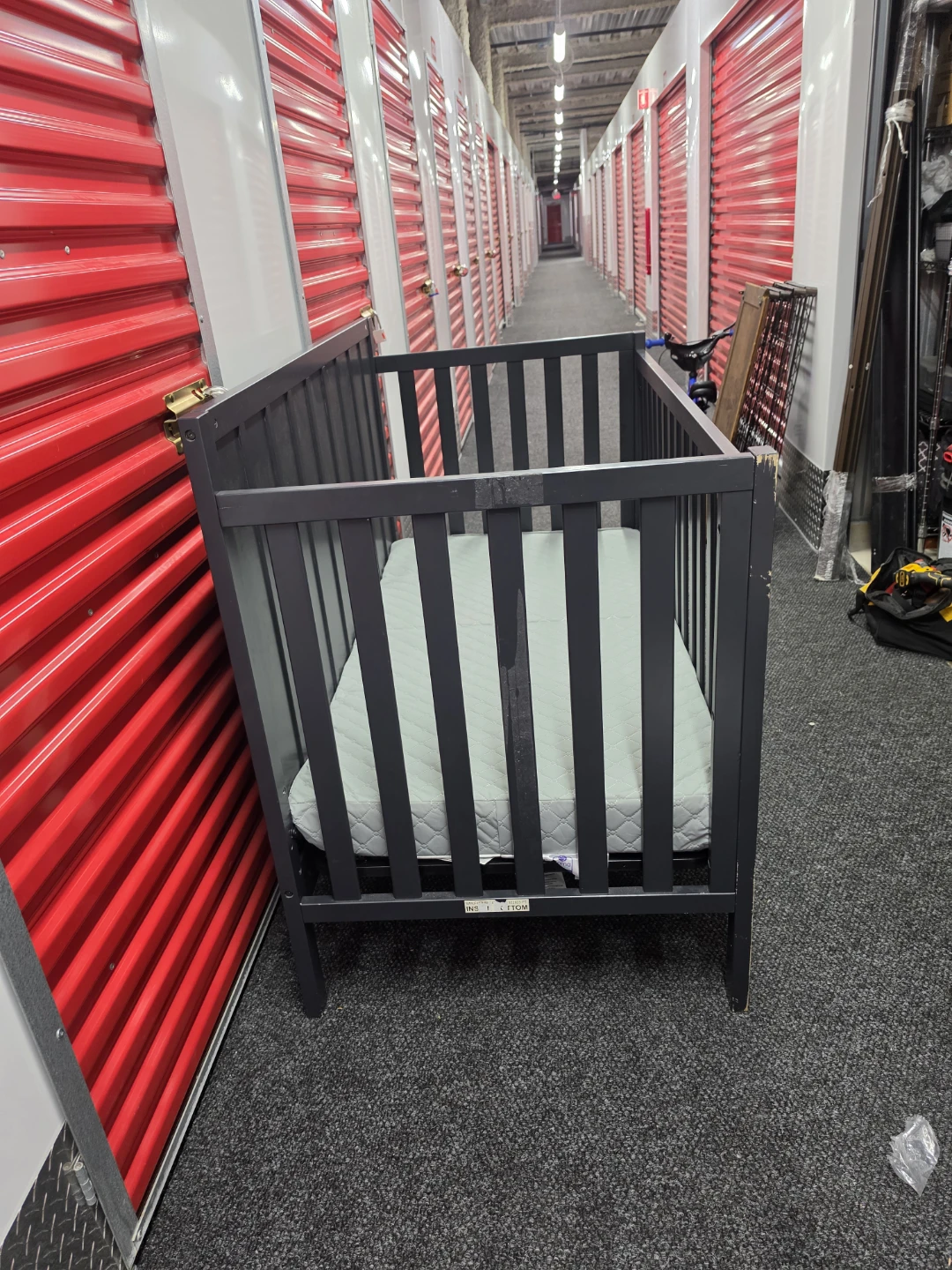 Dark Gray Modern Baby Crib - photo 3