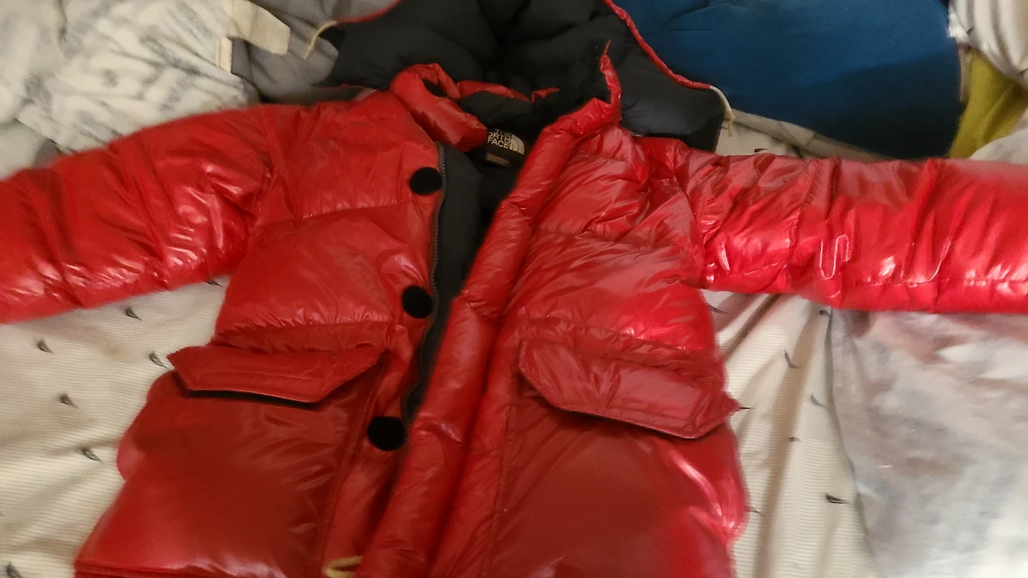 The North Face Red Puffer Jacket Unisex  male or female - photo 2