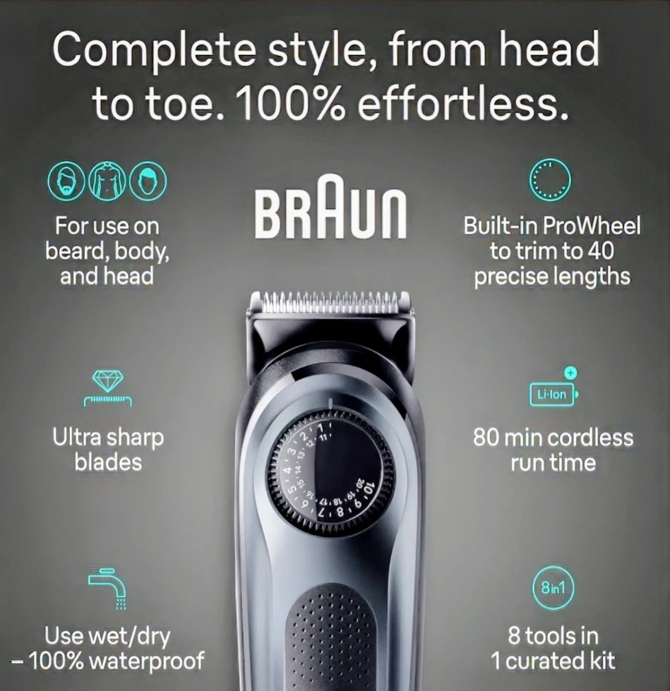 Braun All-in-One Trimmer 5 Series 8-in-1 Kit - photo 2