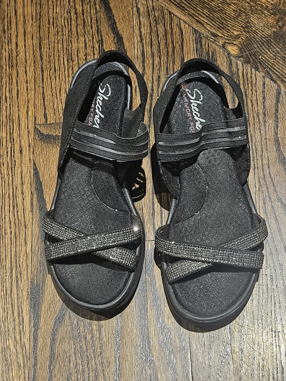 Skechers Memory Foam Sandals Black