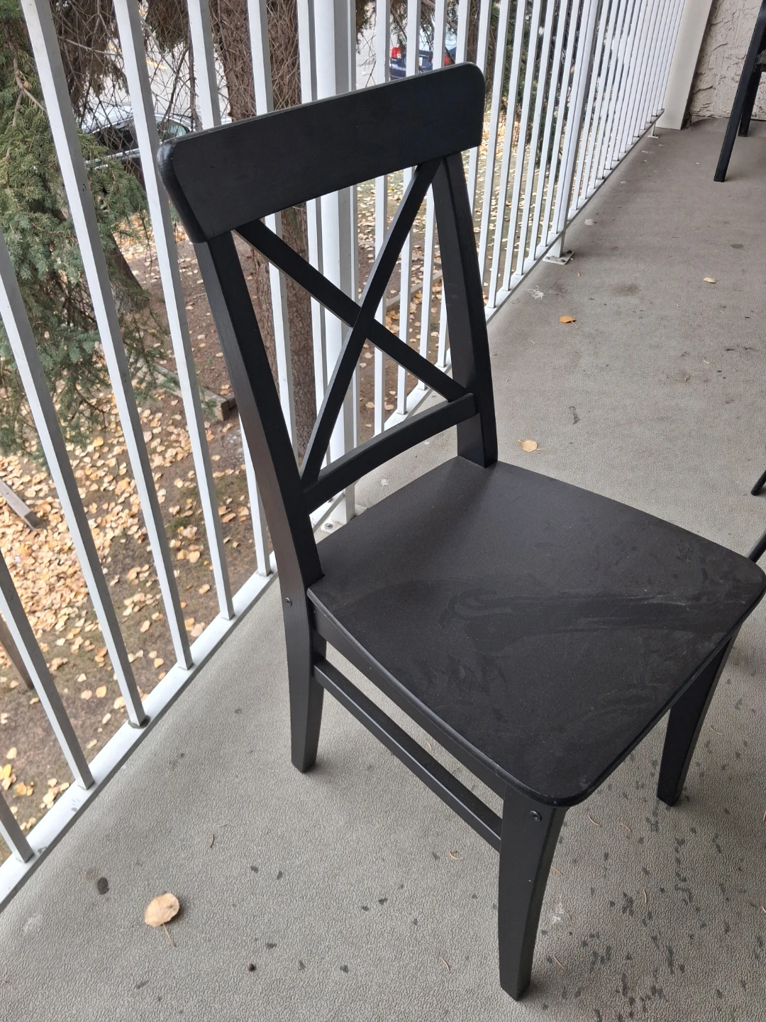 Black X-Back Dining Chair - photo 2