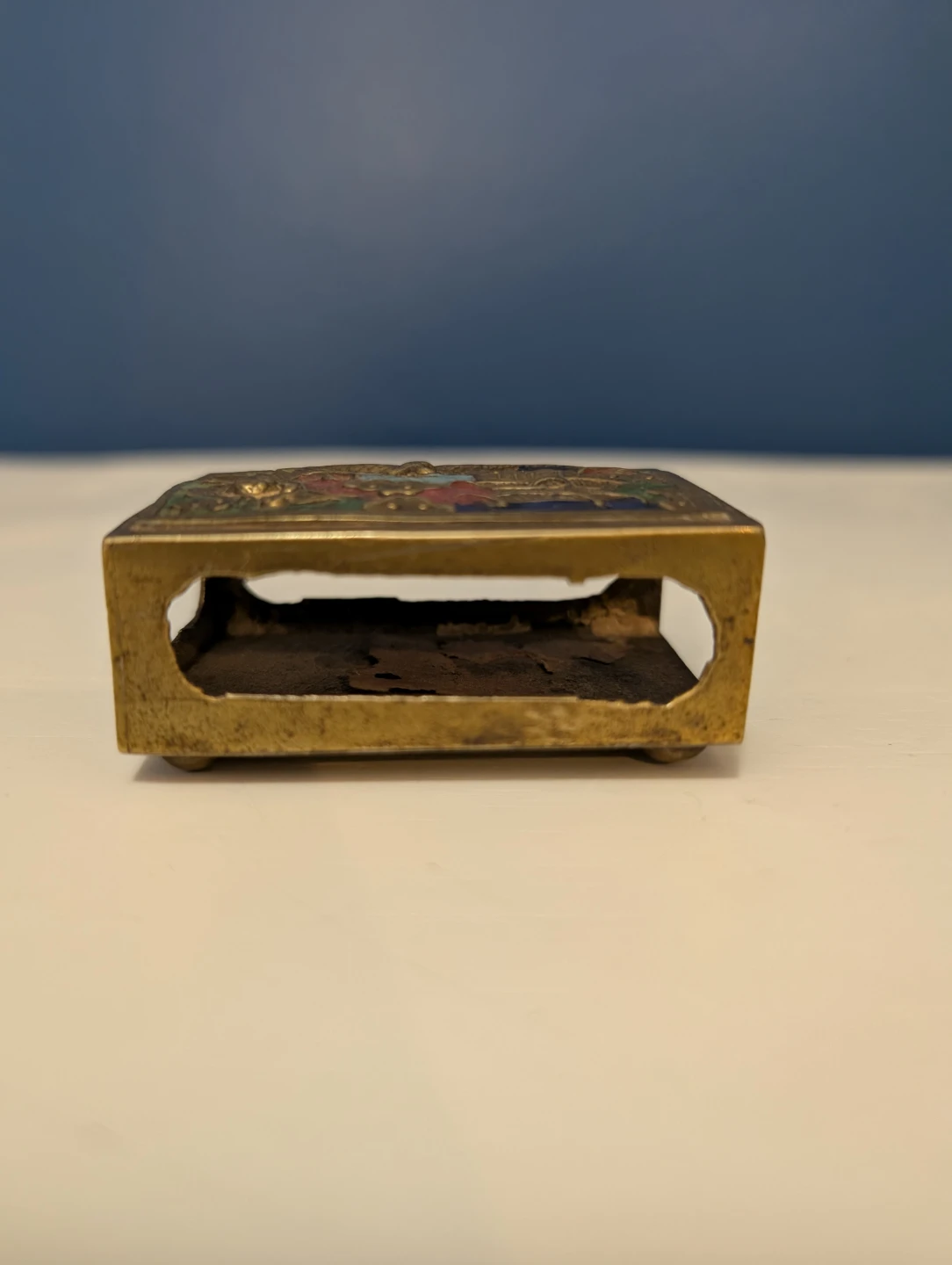 Brass Cloisonne Matchbox - photo 2