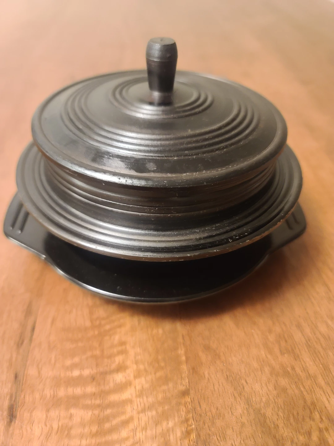 Set of 4 Black Ceramic Plates - photo 4