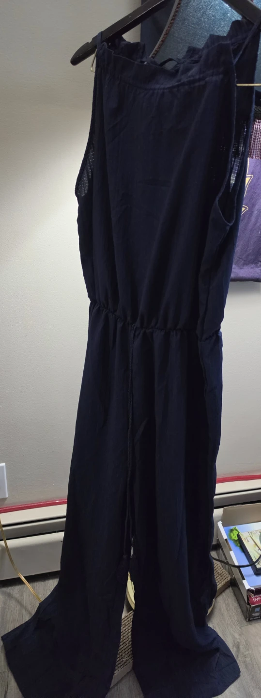 Navy Blue Sleeveless Jumpsuit - photo 2