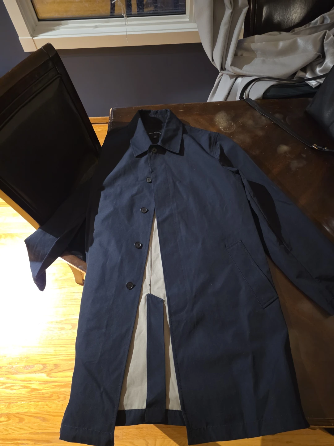 Club Monaco Navy Trench Coat
