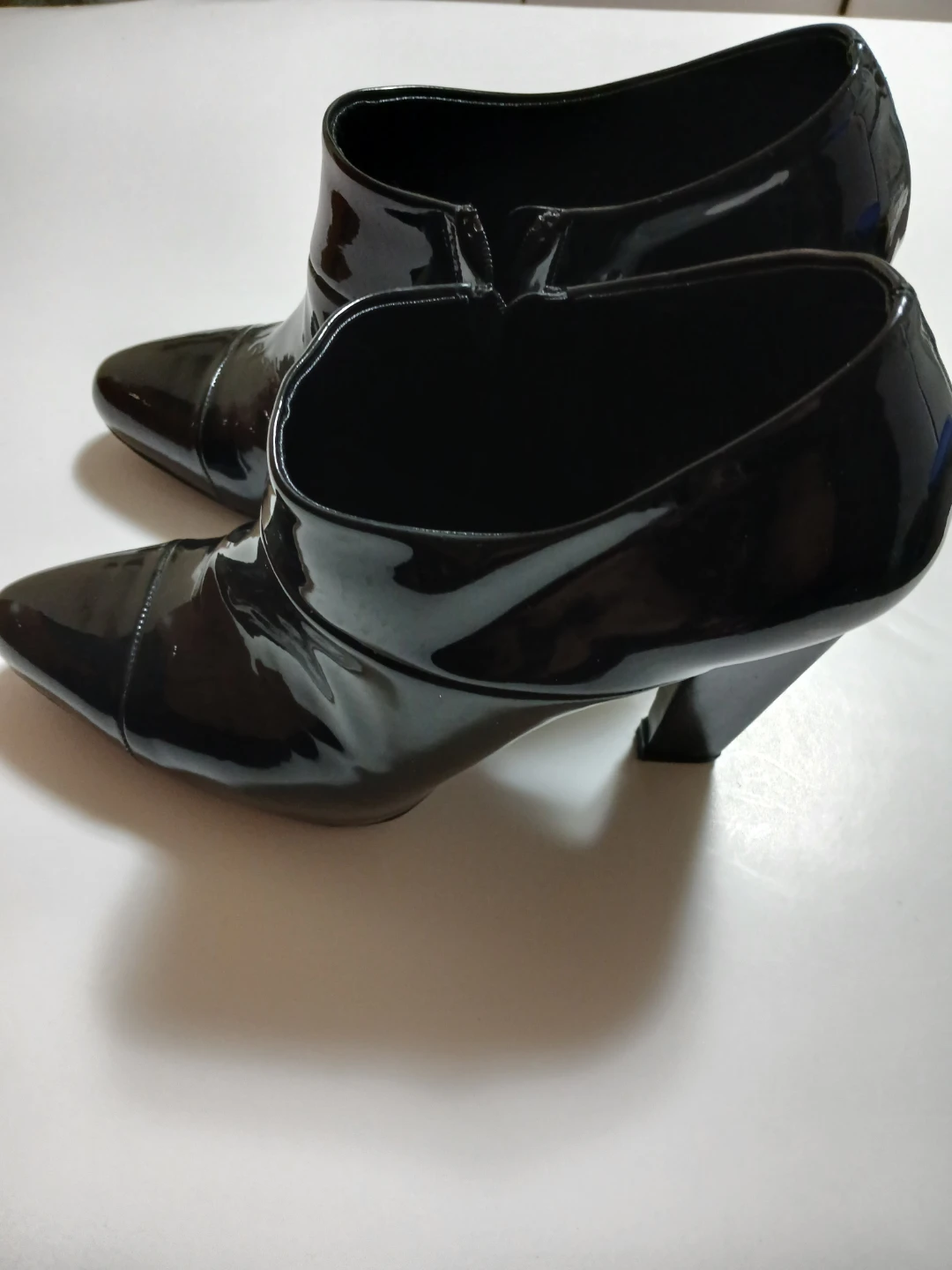 Prada Patent Leather Ankle Boots - Vernace Glamor