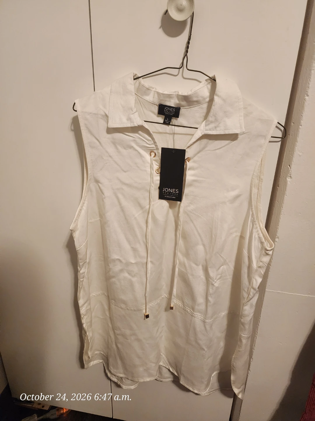Jones New York White Sleeveless Top - photo 2