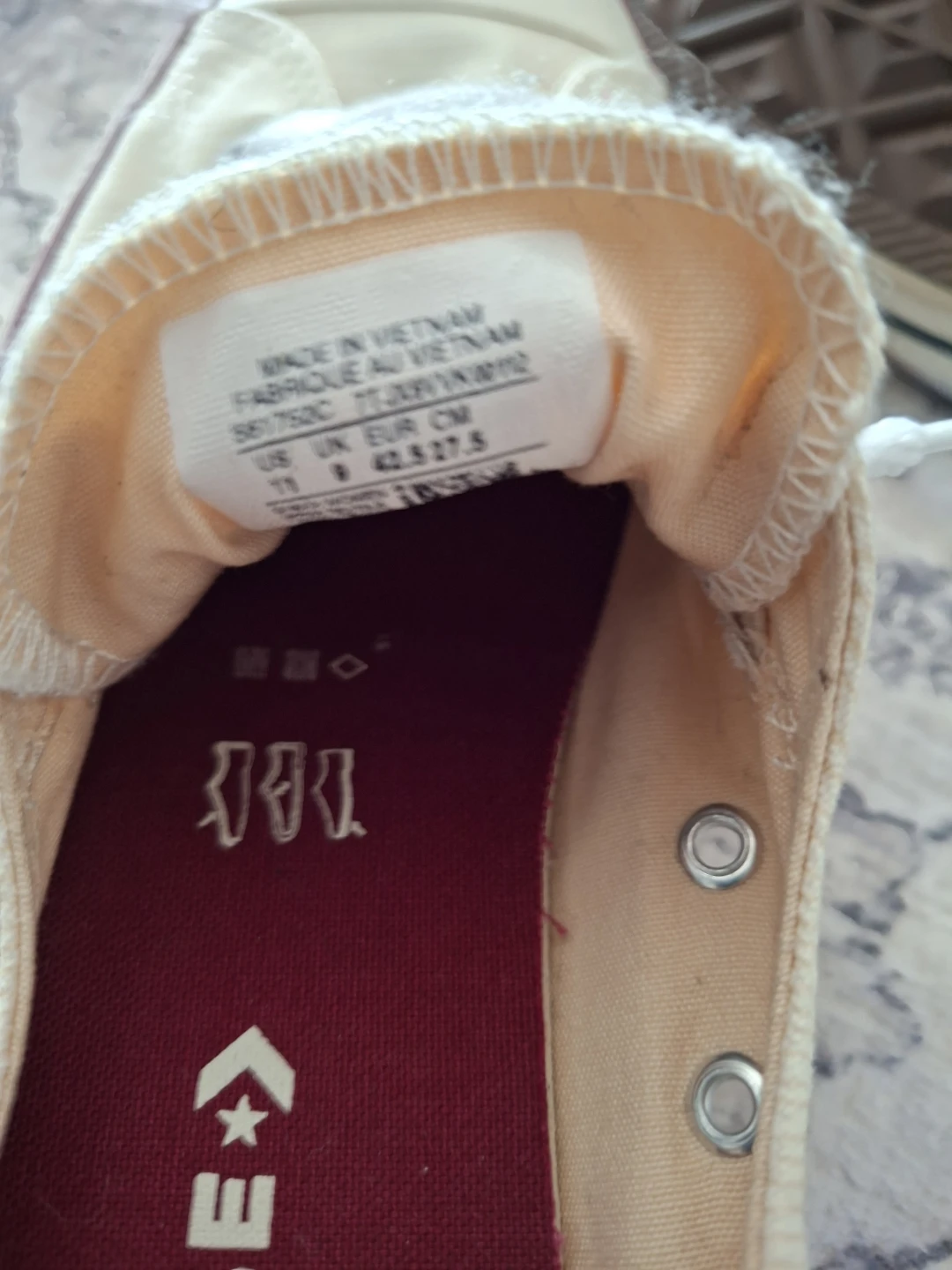 Converse All Star Shoes Cream Size 11 - photo 5