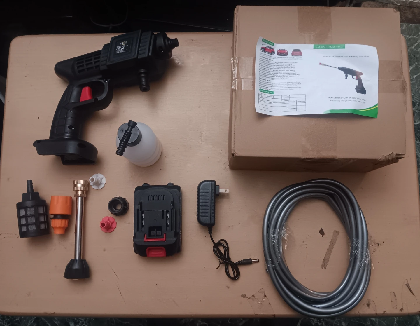 Portable Lithium Battery Car Washer Kit