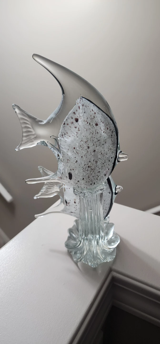 Glass Dual Fish Sculpture - photo 3