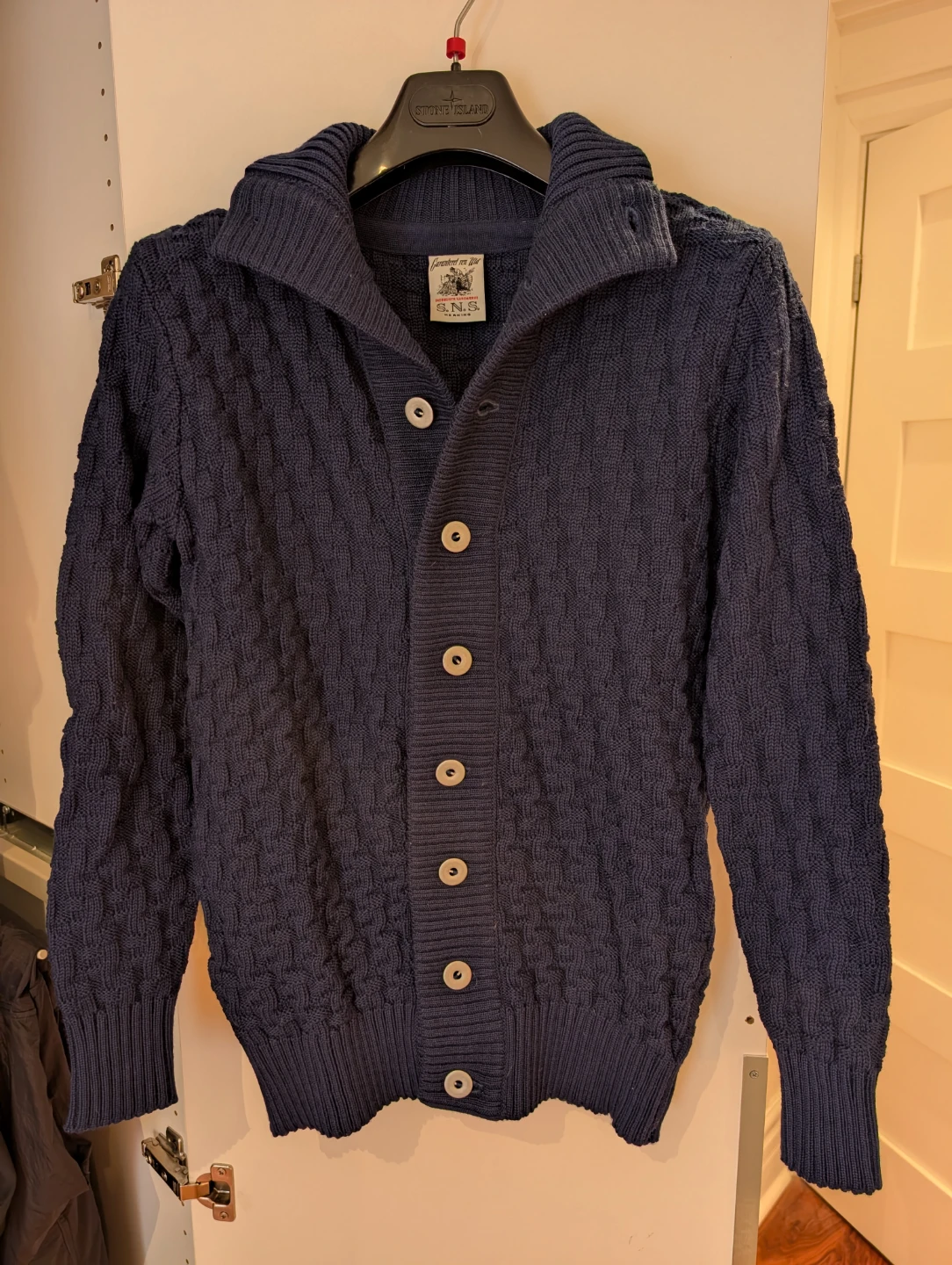 S.N.S. Herning Navy Wool Cardigan